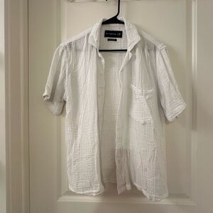 Men's Abercrombie & Fitch White Button Up Shirt
